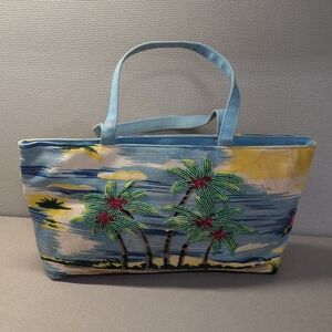Tropical Blue and Yellow Tote Bag